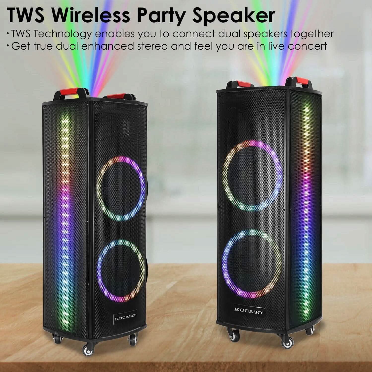 Portable Wireless Party Speaker Colorful Lights DJ PA System