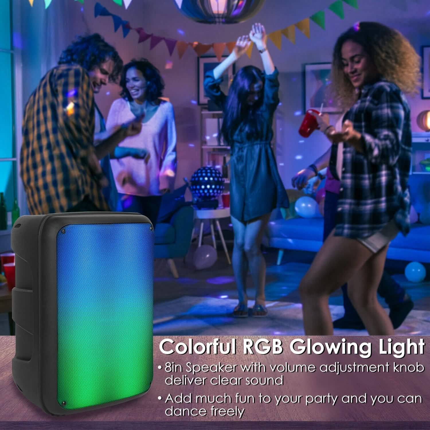 Enceinte de soirée sans fil portable