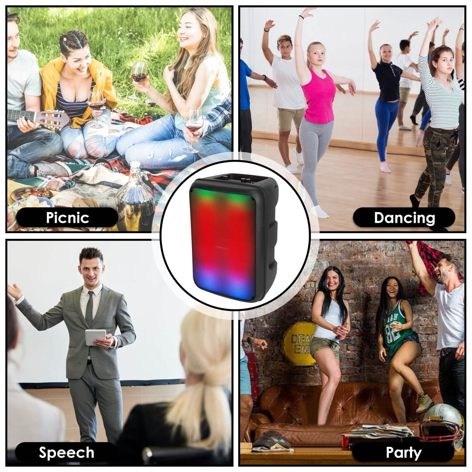 Enceinte de soirée sans fil portable
