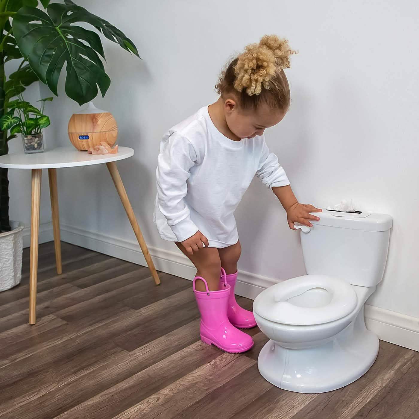Chaise de toilette d'apprentissage de la propreté pour tout-petit avec pot amovible et distributeur de lingettes