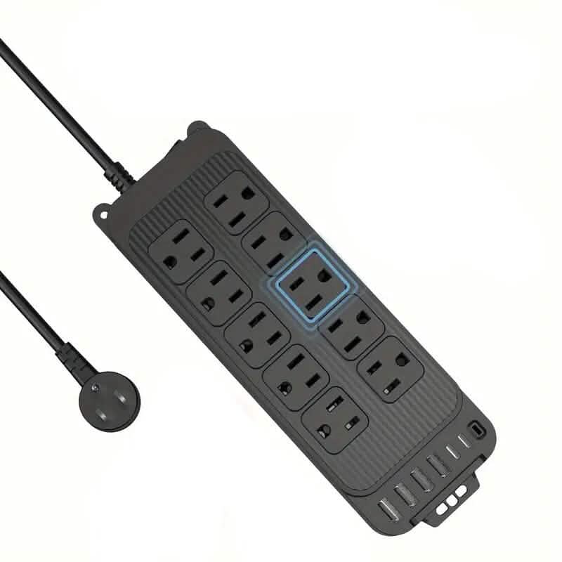 Power Strip Plug with 10-Outlets, 6 USB Ports and 2 USB-C