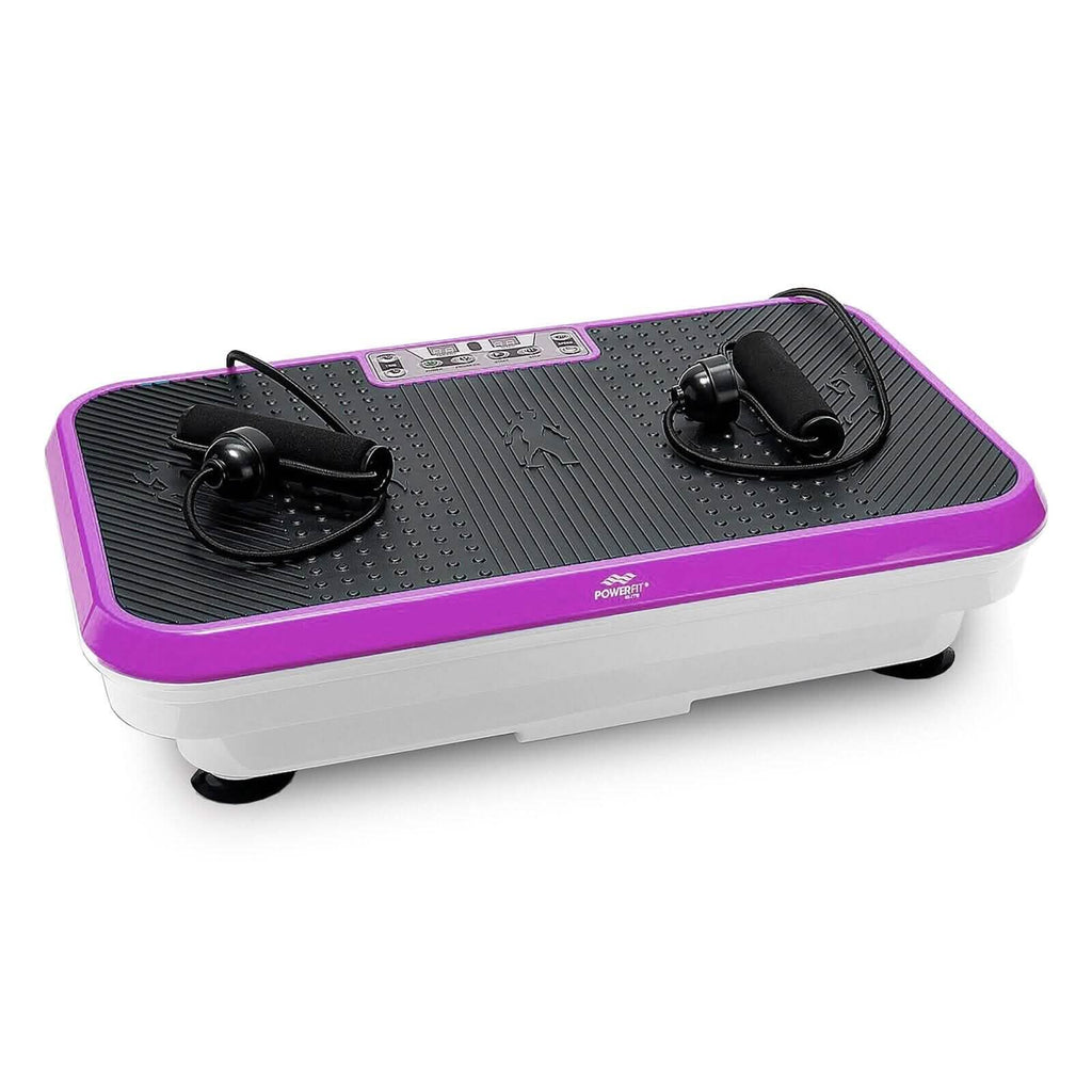 Plateforme vibrante PowerFit Elite avec bandes d'exercices et tapis (reconditionné)