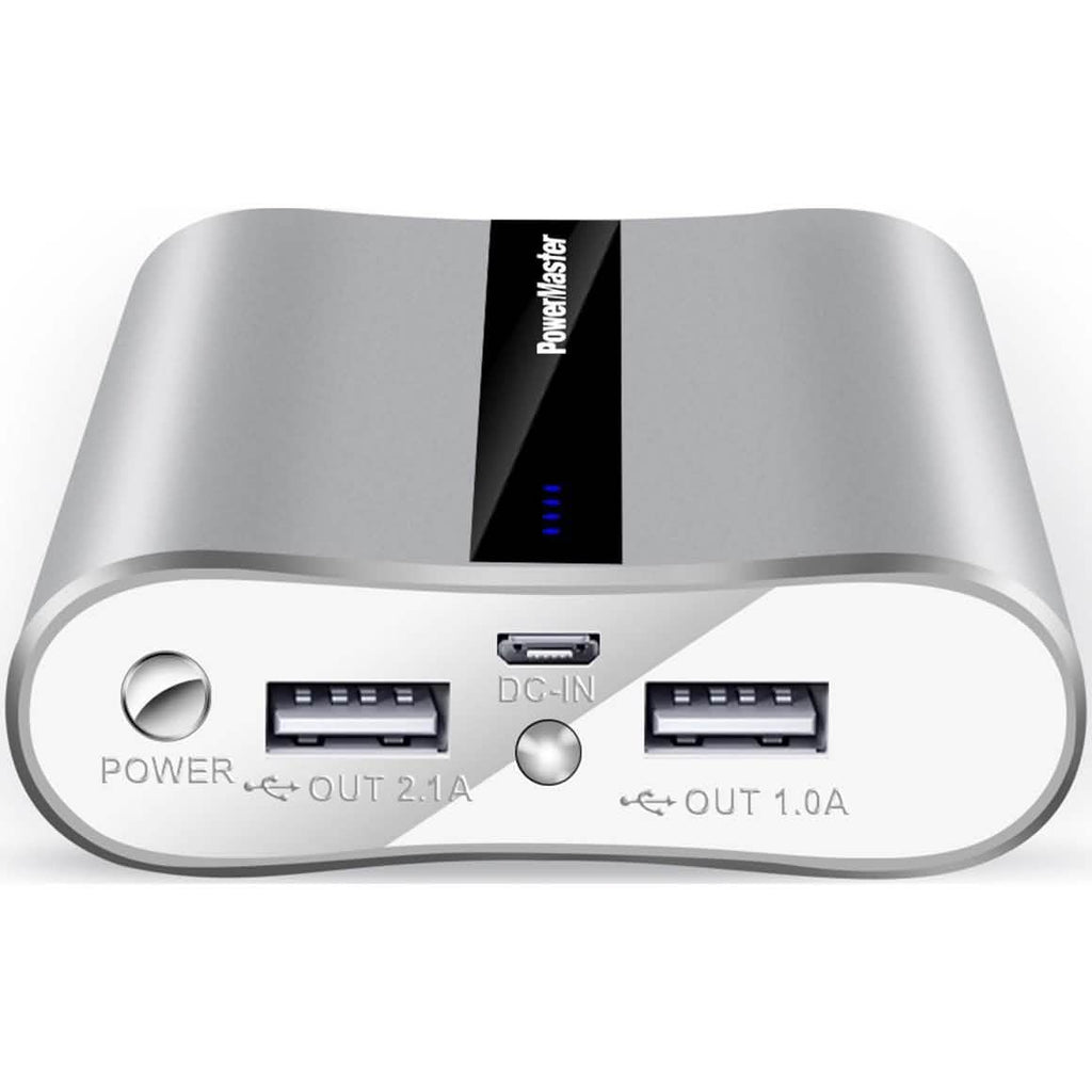 Powermaster 12000mAh Portable Charger with Dual USB Ports 3.1A Output