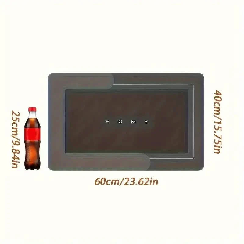 プレミアム珪藻土キッチンフロアマット 超吸収性で滑り止め底付き