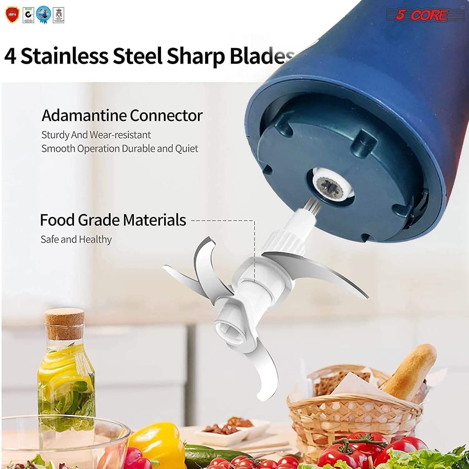 Premium Electric Meat Grinder Food Processor and 4 Titanium Blades
