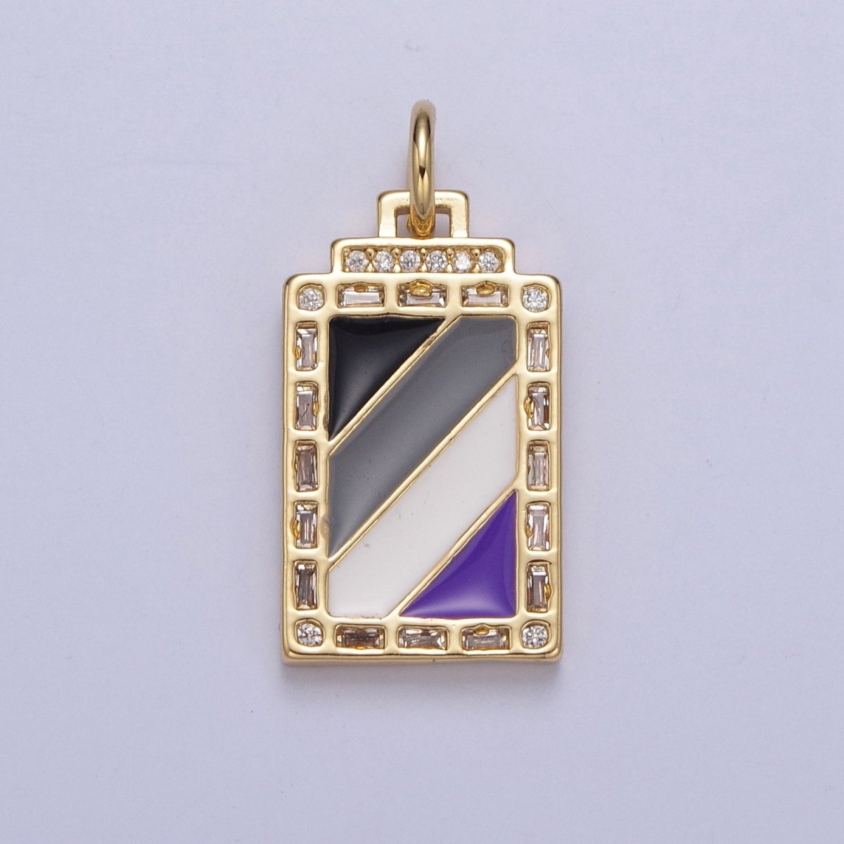 Pride Flag Charm LGBTQ Pendant 14k Gold Filled Tag Charm Trans Gay Pansexual Nonbinary Non Binary Bisexual Asexual E-752~E-757