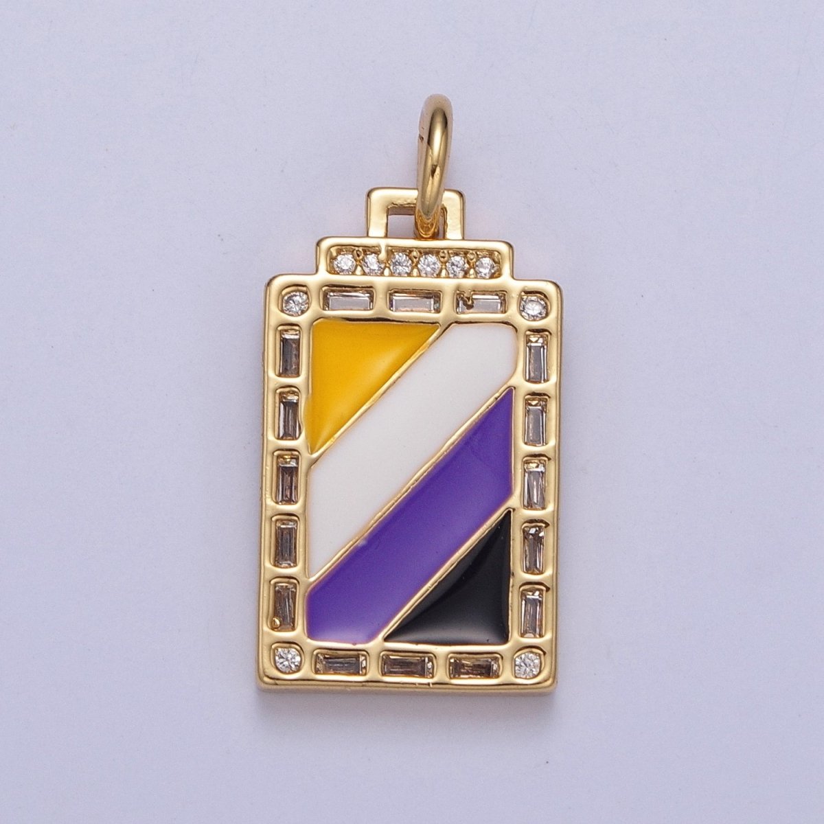 Pride Flag Charm LGBTQ Pendant 14k Gold Filled Tag Charm Trans Gay Pansexual Nonbinary Non Binary Bisexual Asexual E-752~E-757