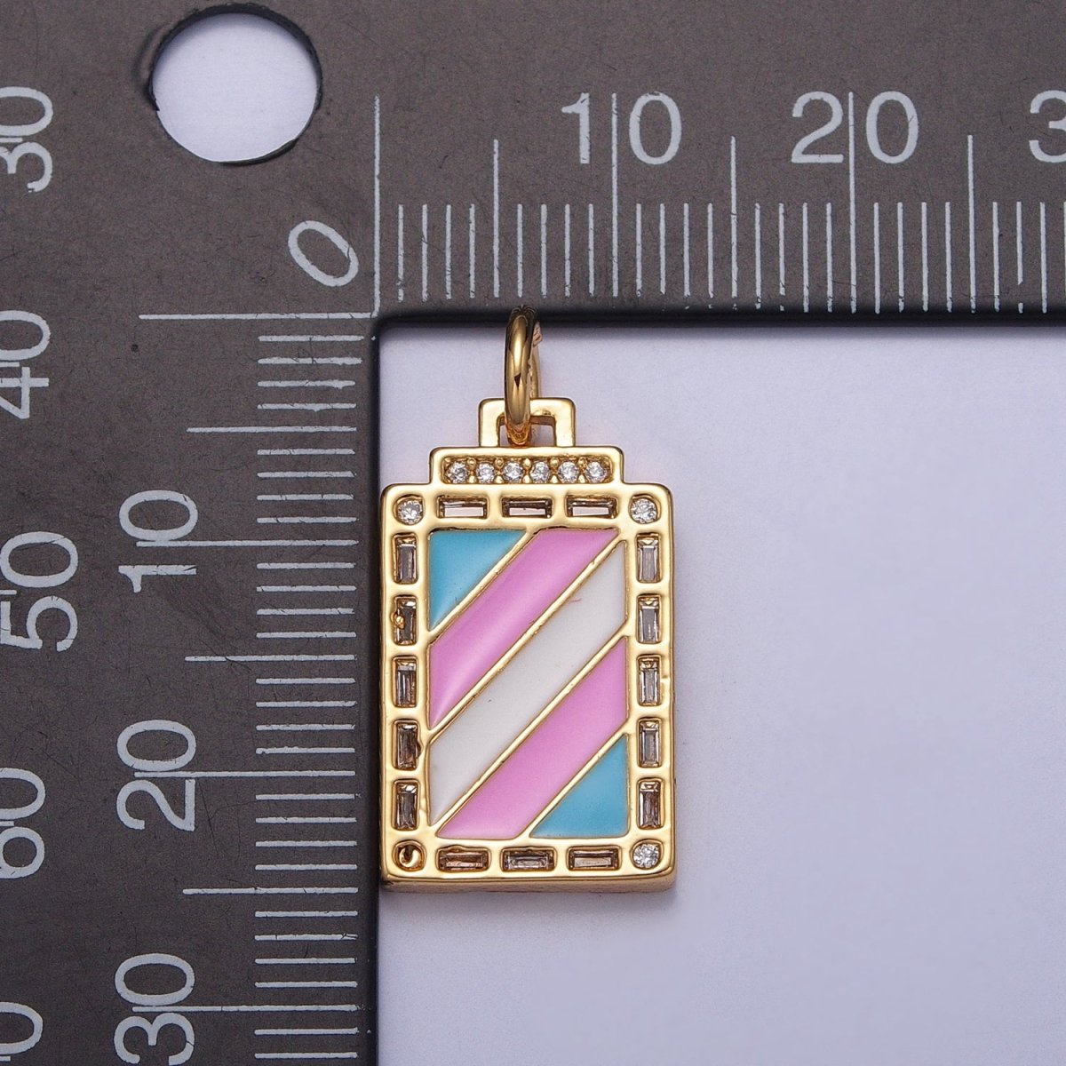 Pride Flag Charm LGBTQ Pendant 14k Gold Filled Tag Charm Trans Gay Pansexual Nonbinary Non Binary Bisexual Asexual E-752~E-757