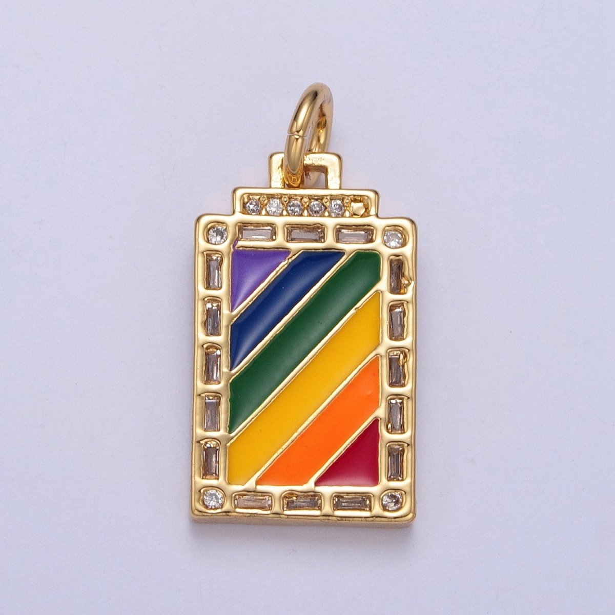 Pride Flag Charm LGBTQ Pendant 14k Gold Filled Tag Charm Trans Gay Pansexual Nonbinary Non Binary Bisexual Asexual E-752~E-757