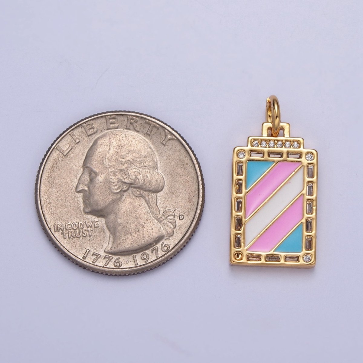 Pride Flag Charm LGBTQ Pendant 14k Gold Filled Tag Charm Trans Gay Pansexual Nonbinary Non Binary Bisexual Asexual E-752~E-757