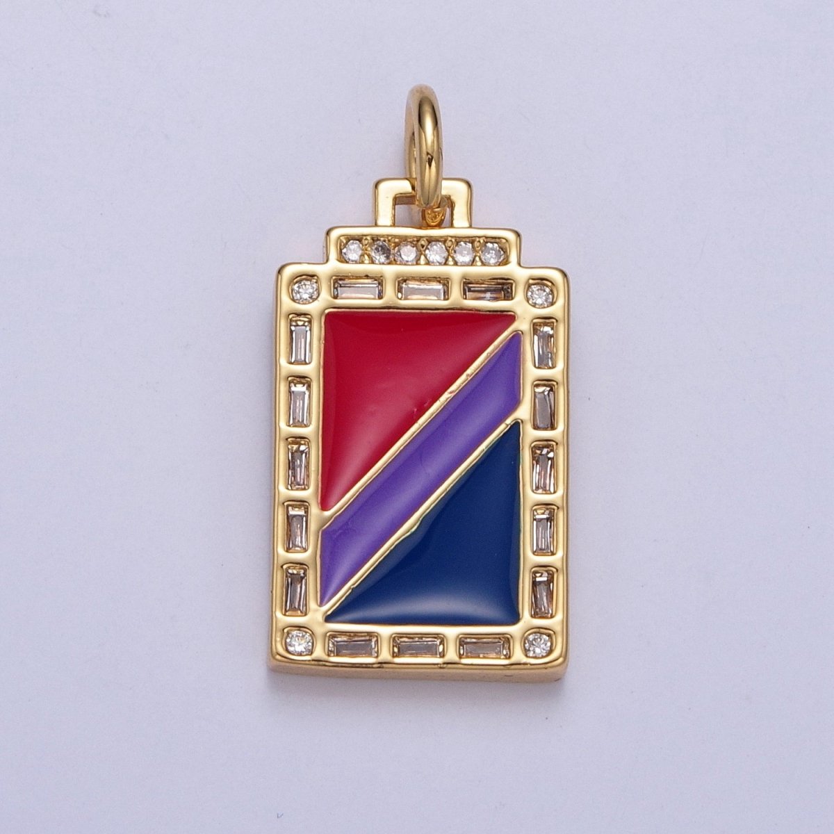 Pride Flag Charm LGBTQ Pendant 14k Gold Filled Tag Charm Trans Gay Pansexual Nonbinary Non Binary Bisexual Asexual E-752~E-757