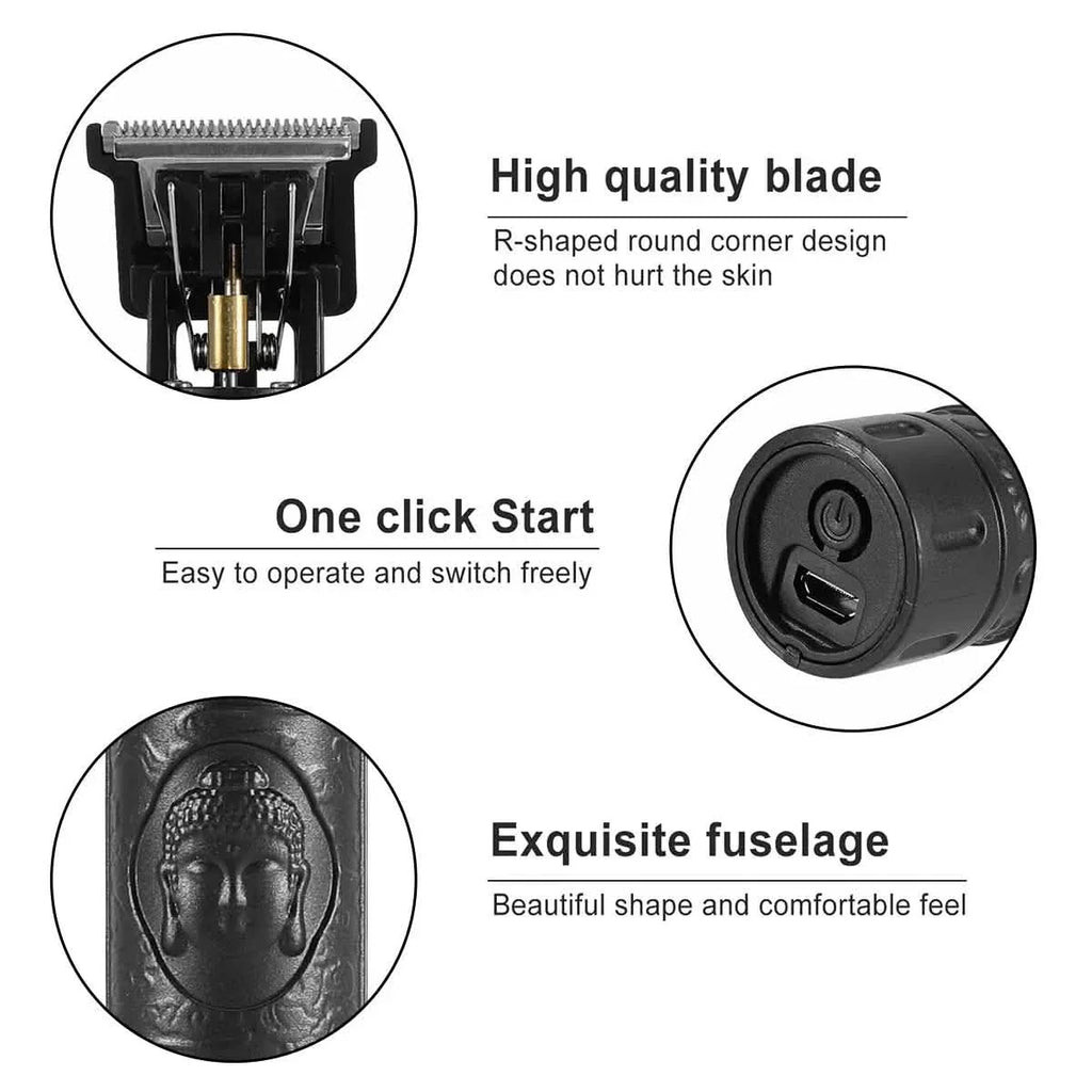 Pro Zero Gapped Cordless T-Outliner Hair Clipper Electric Trimmer Kit Wireless