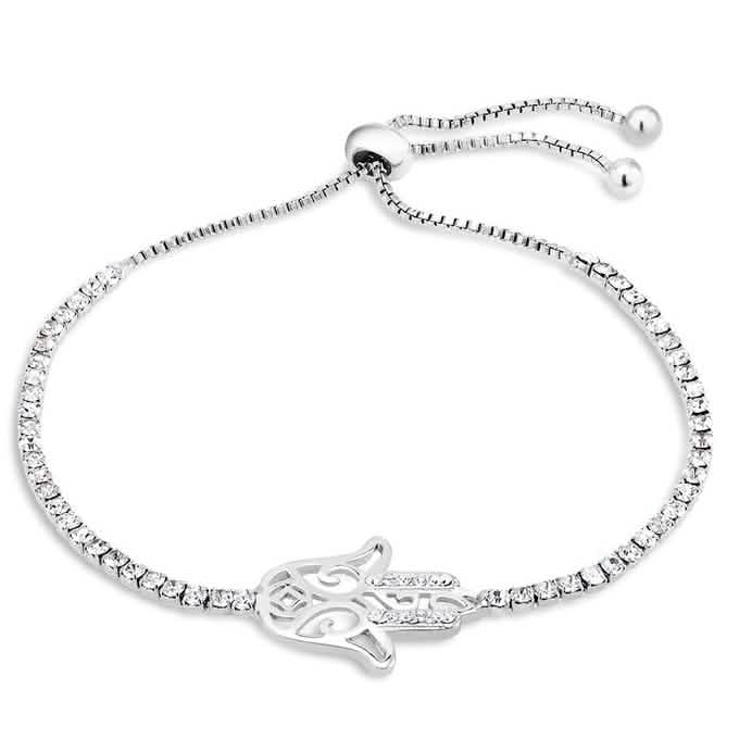 Cubic Zirconia Charm Bracelet - Assorted Sizes