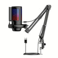 Microphone d'enregistrement professionnel avec support articulé réglable