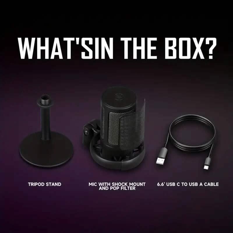 Microphone d'enregistrement professionnel avec support articulé réglable