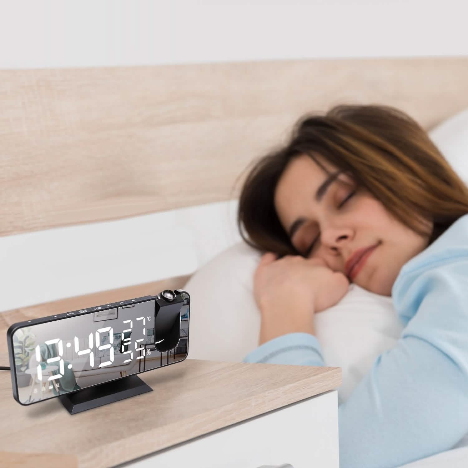 Projection Alarm Clock with Radio Function