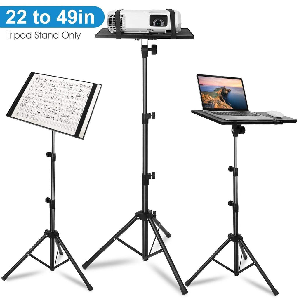Support trépied pliable pour projecteur avec réglage de la hauteur et de l'inclinaison