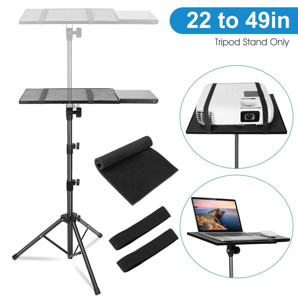 Support trépied pliable pour projecteur avec réglage de la hauteur et de l'inclinaison