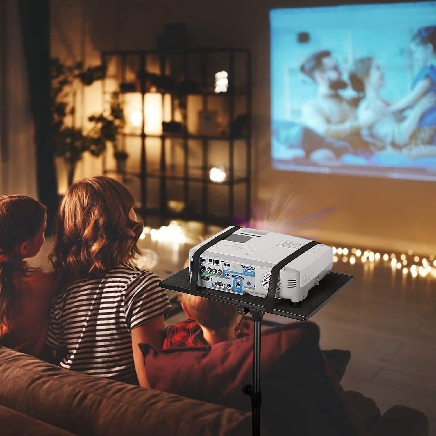 Support trépied pliable pour projecteur avec réglage de la hauteur et de l'inclinaison