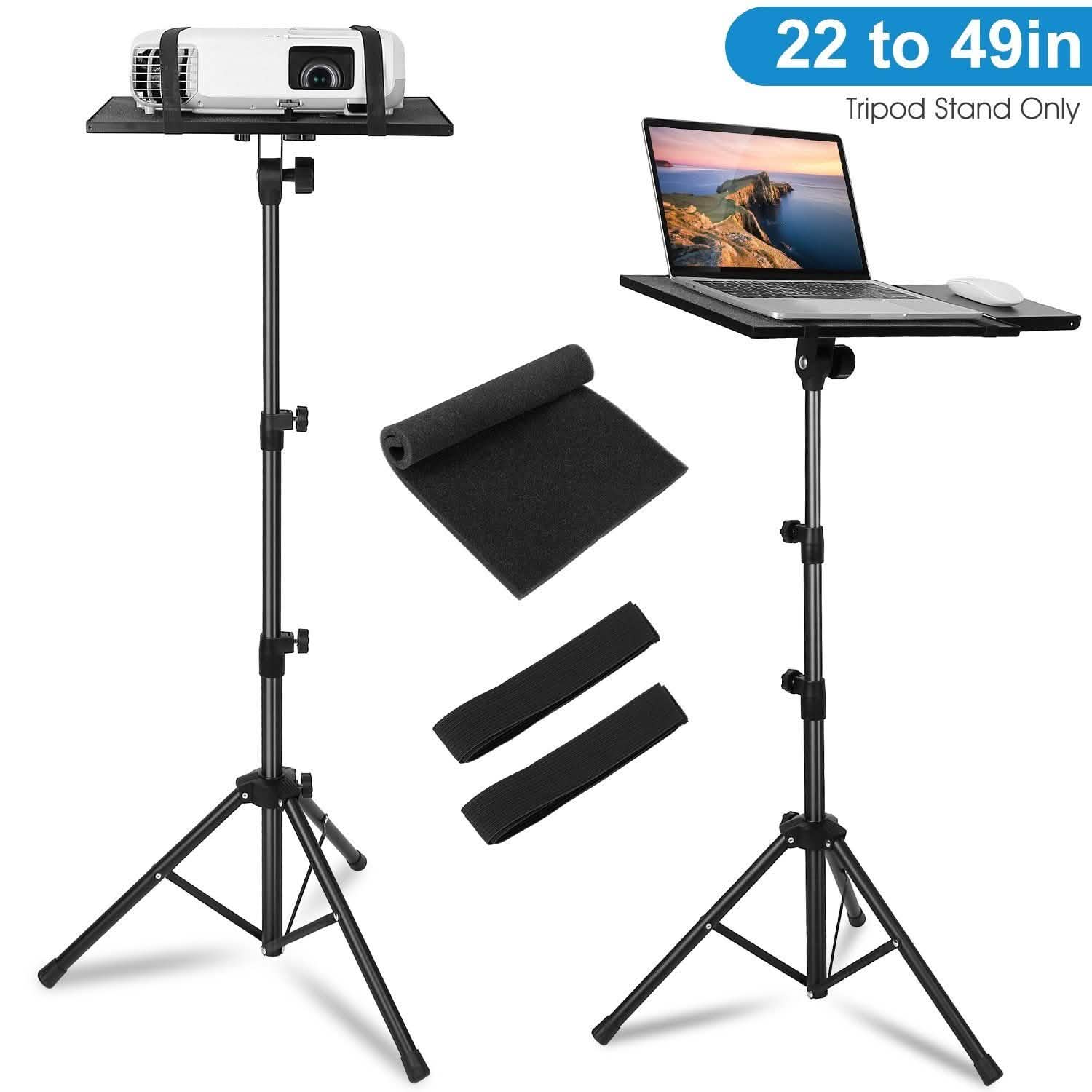 Support trépied pliable pour projecteur avec réglage de la hauteur et de l'inclinaison