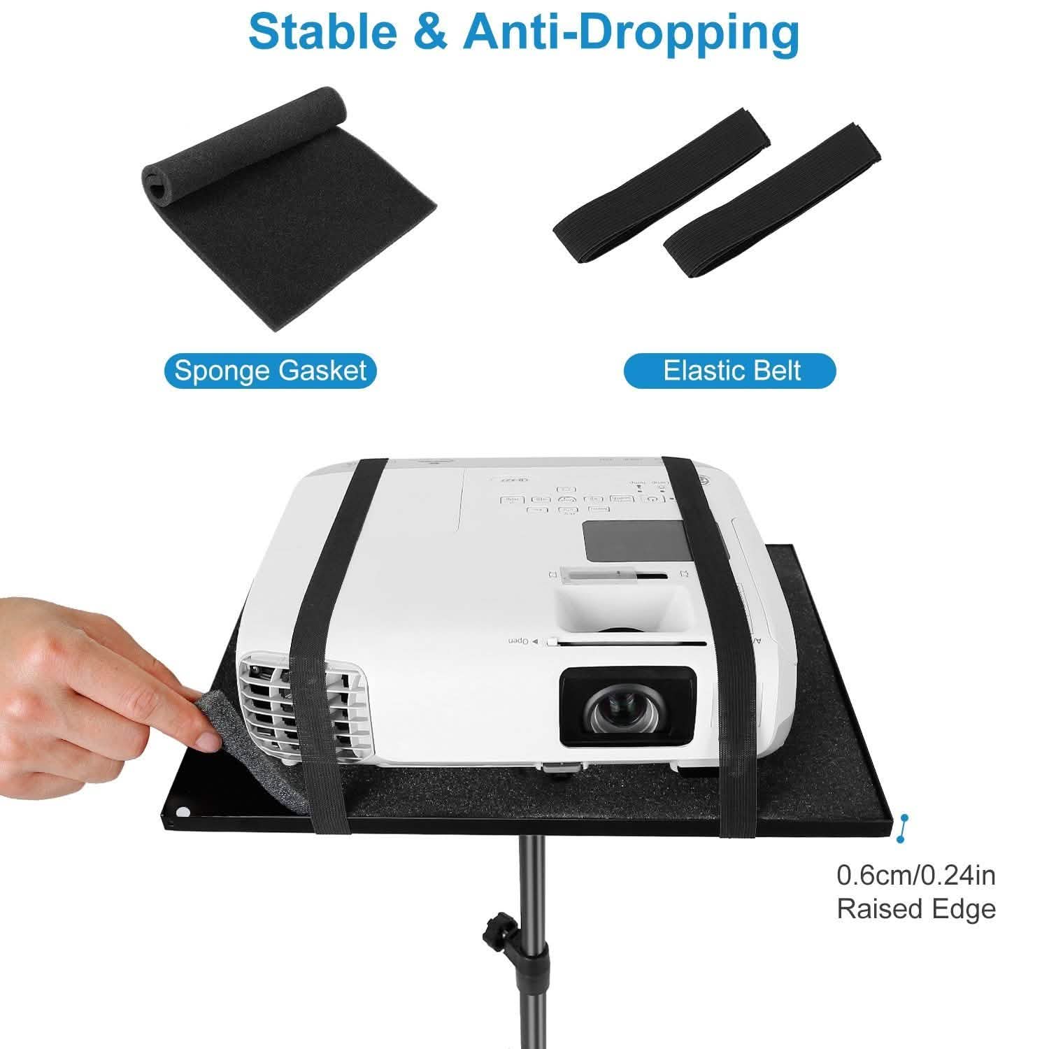 Support trépied pliable pour projecteur avec réglage de la hauteur et de l'inclinaison