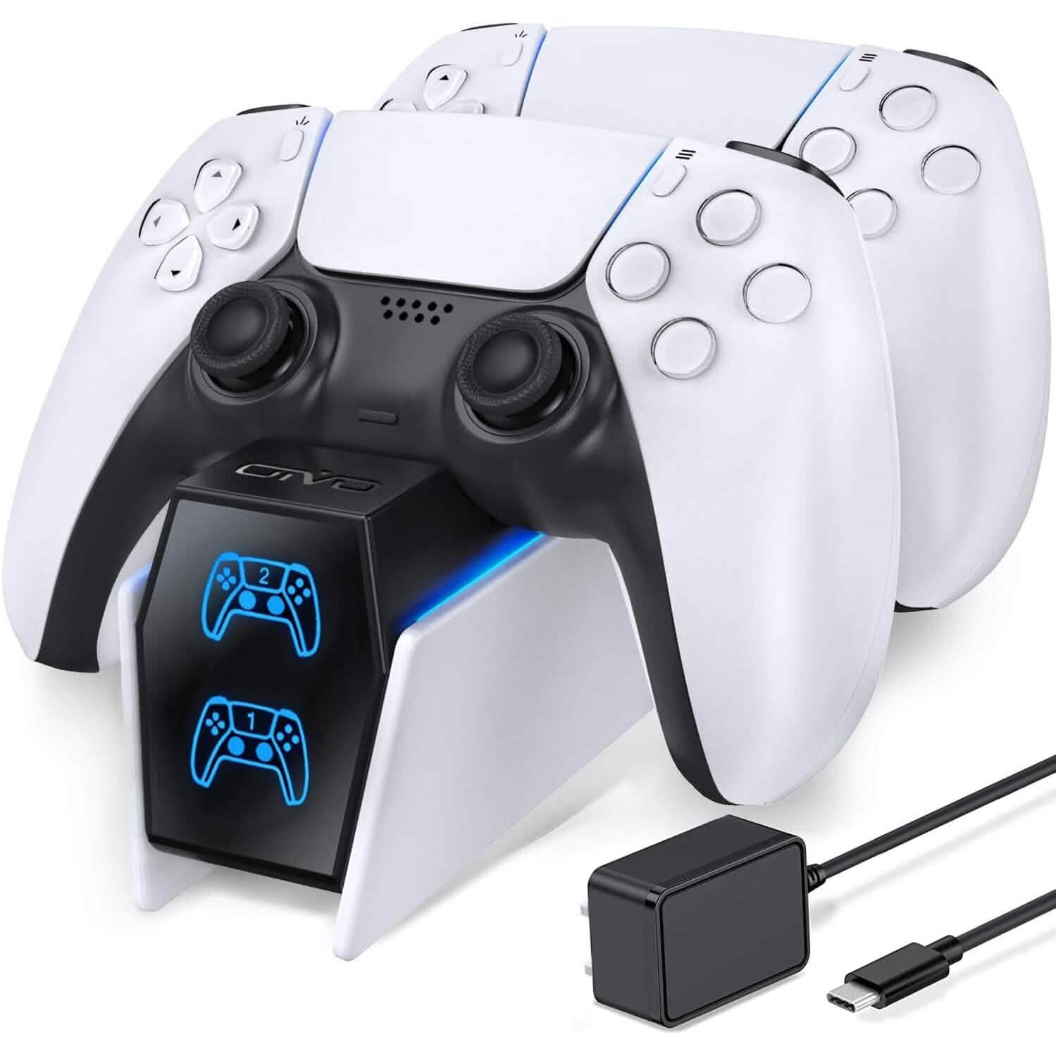 PS5 Controller Charger Station with Fast Charging AC Adapter 5V/3A  (Refurbished)