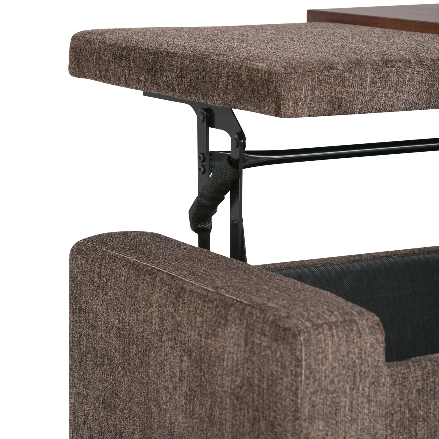 Bretton 42 Inch Wide Lift Top Storage Ottoman in Deep Umber