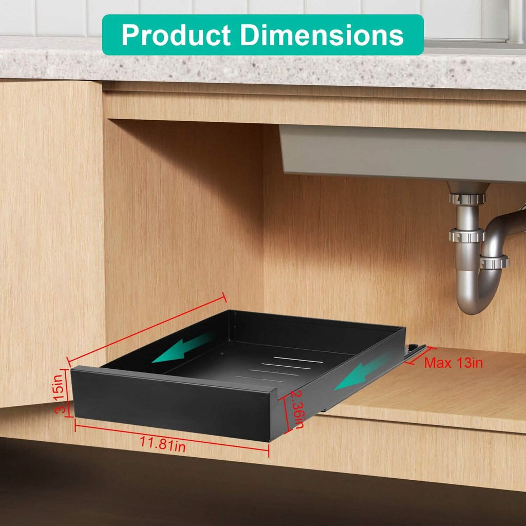 Pull Out Cabinet Organizer Carbon Steel Quiet Slide Rails