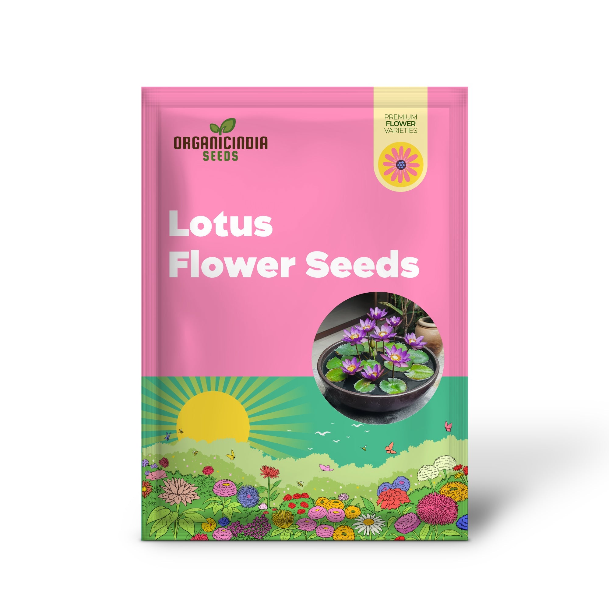 Premium Purple Lotus Flower Seeds, Grow Stunning Aquatic Blooms