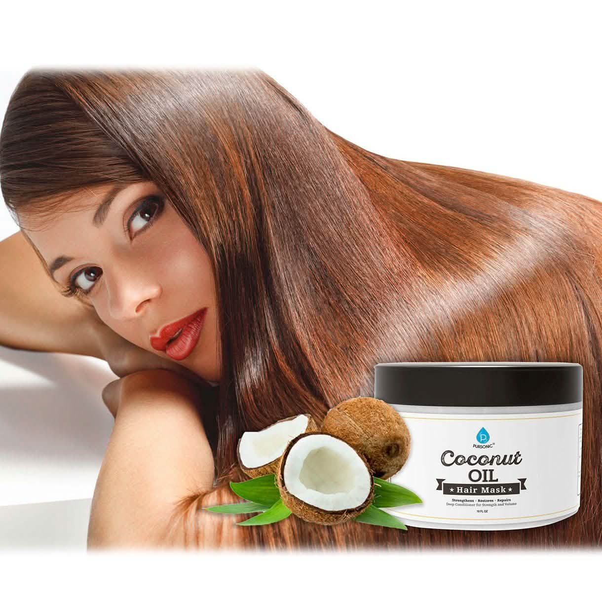 Pursonic ココナッツオイルヘアマスク 10オンス