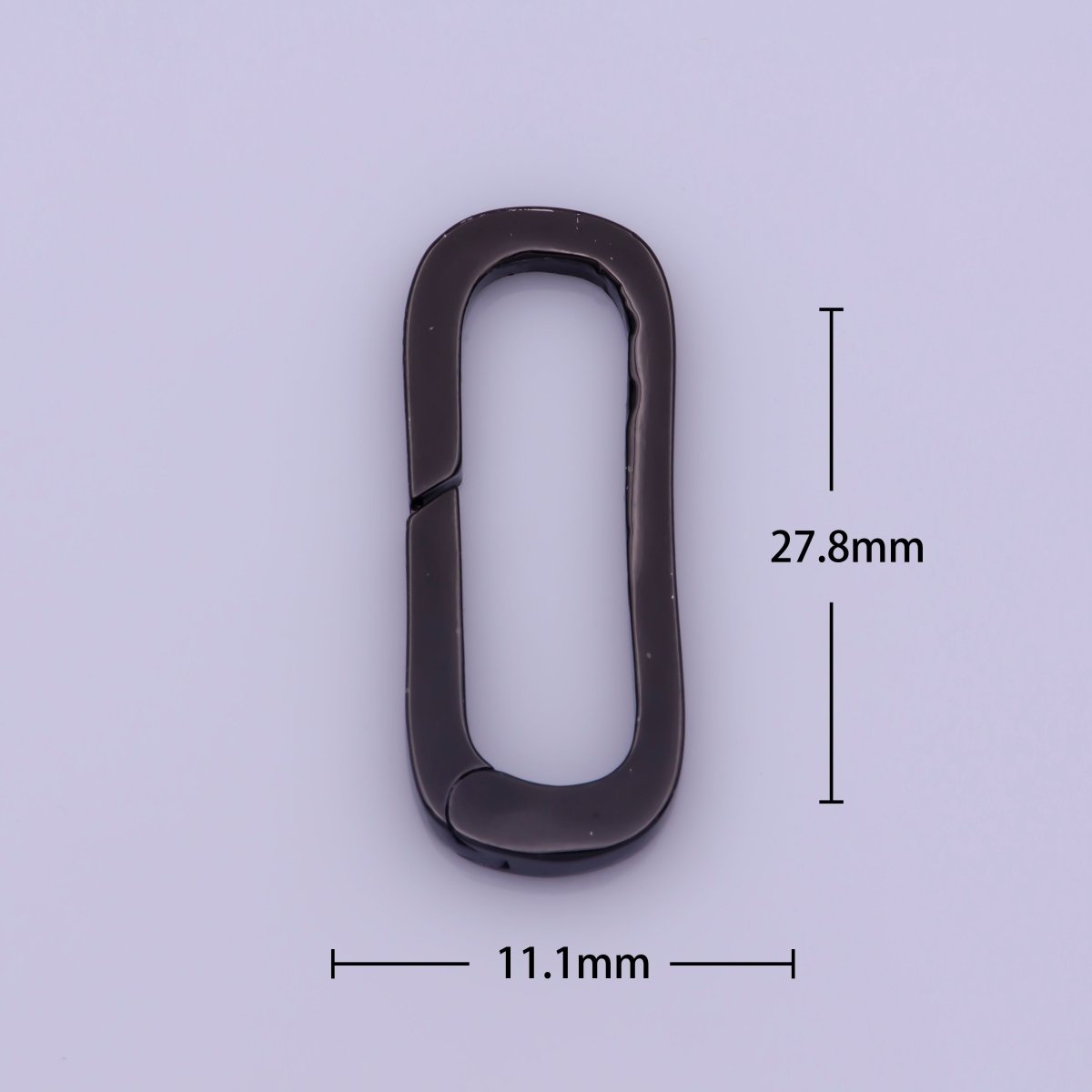 Push in Gate Lock Oval Jewelry Clasp Charm Holder Black Push Gate Clasp, Spring Gate Clasp WHOLESALE Supply L-550