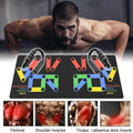 Barres de pompes en S pour exercices de fitness en salle de sport avec tapis d'entraînement de pompes