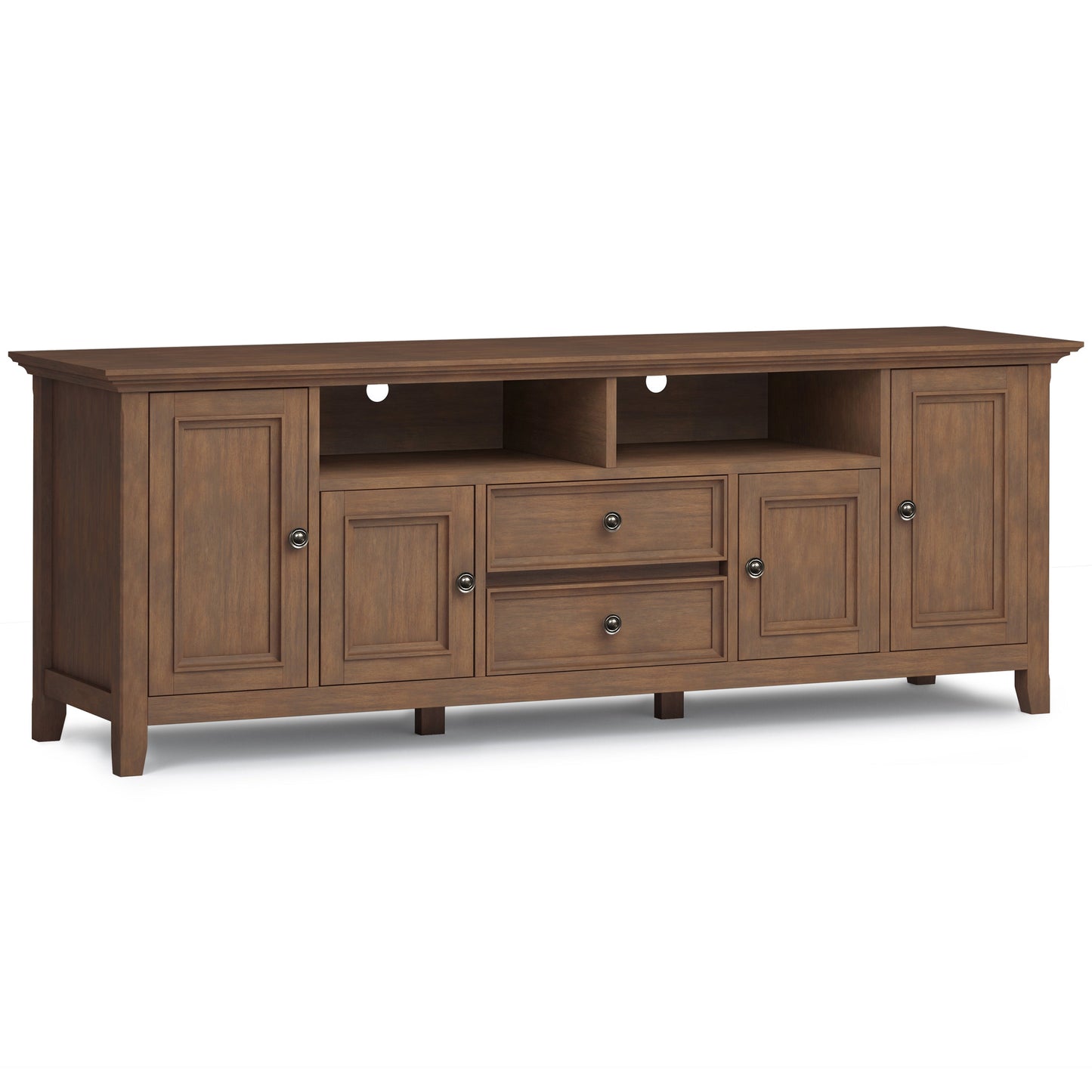Amherst 72 Inch Wide Solid Wood TV Stand in Rustic