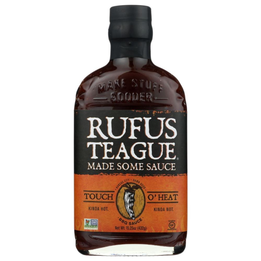 RUFUS TEAGUE: Touch O Heat BBQ Sauce, 15.25 oz