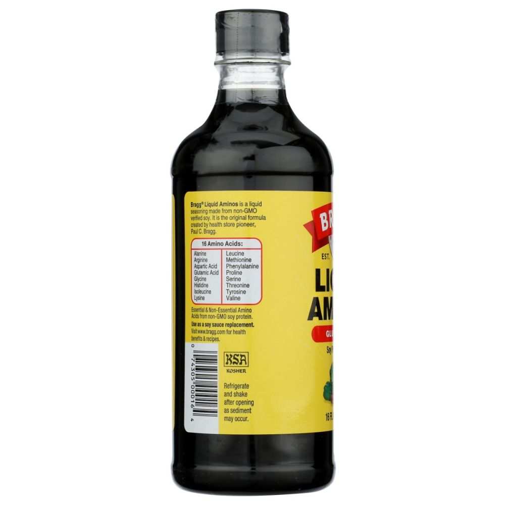 BRAGG Liquid Aminos - Authentic Soy Seasoning| Flavorful Meals| 16oz