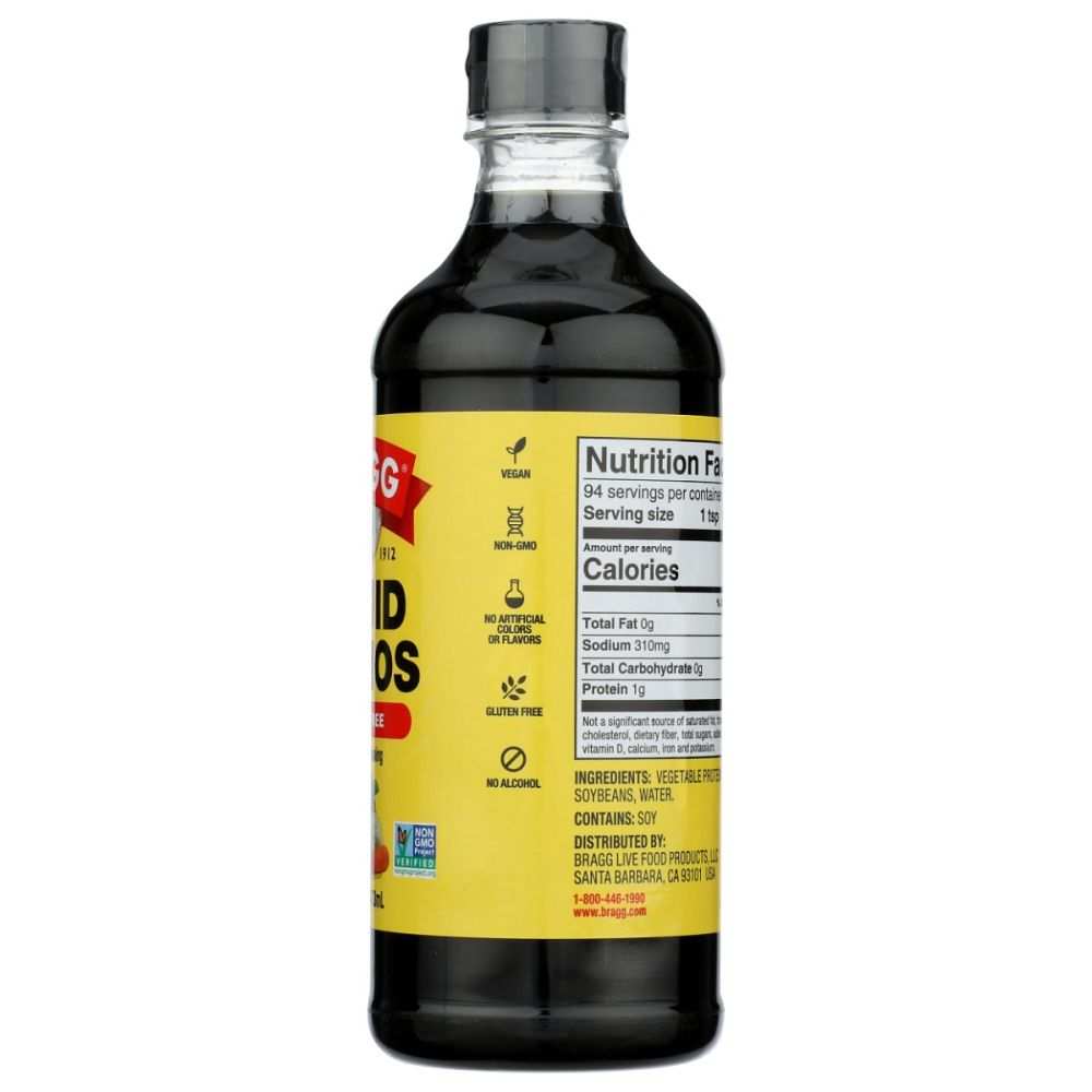 BRAGG Liquid Aminos - Authentic Soy Seasoning| Flavorful Meals| 16oz