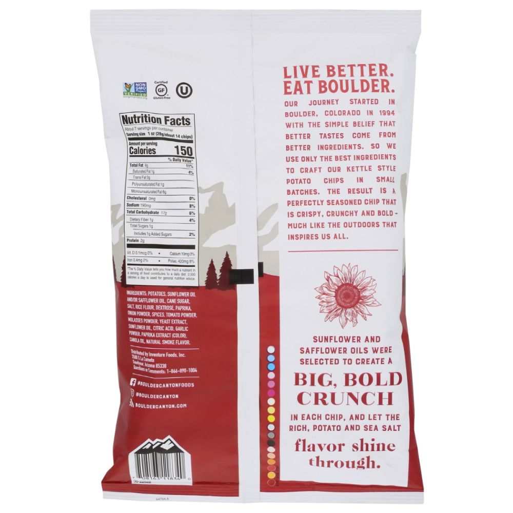 BOULDER CANYON: Classic Hickory Barbeque Potato Chips, 6.5 oz