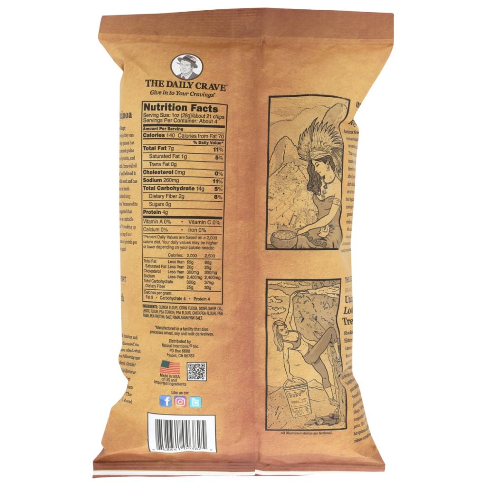 THE DAILY CRAVE: Quinoa Chips Himalayan Pink Salt, 4.25 oz