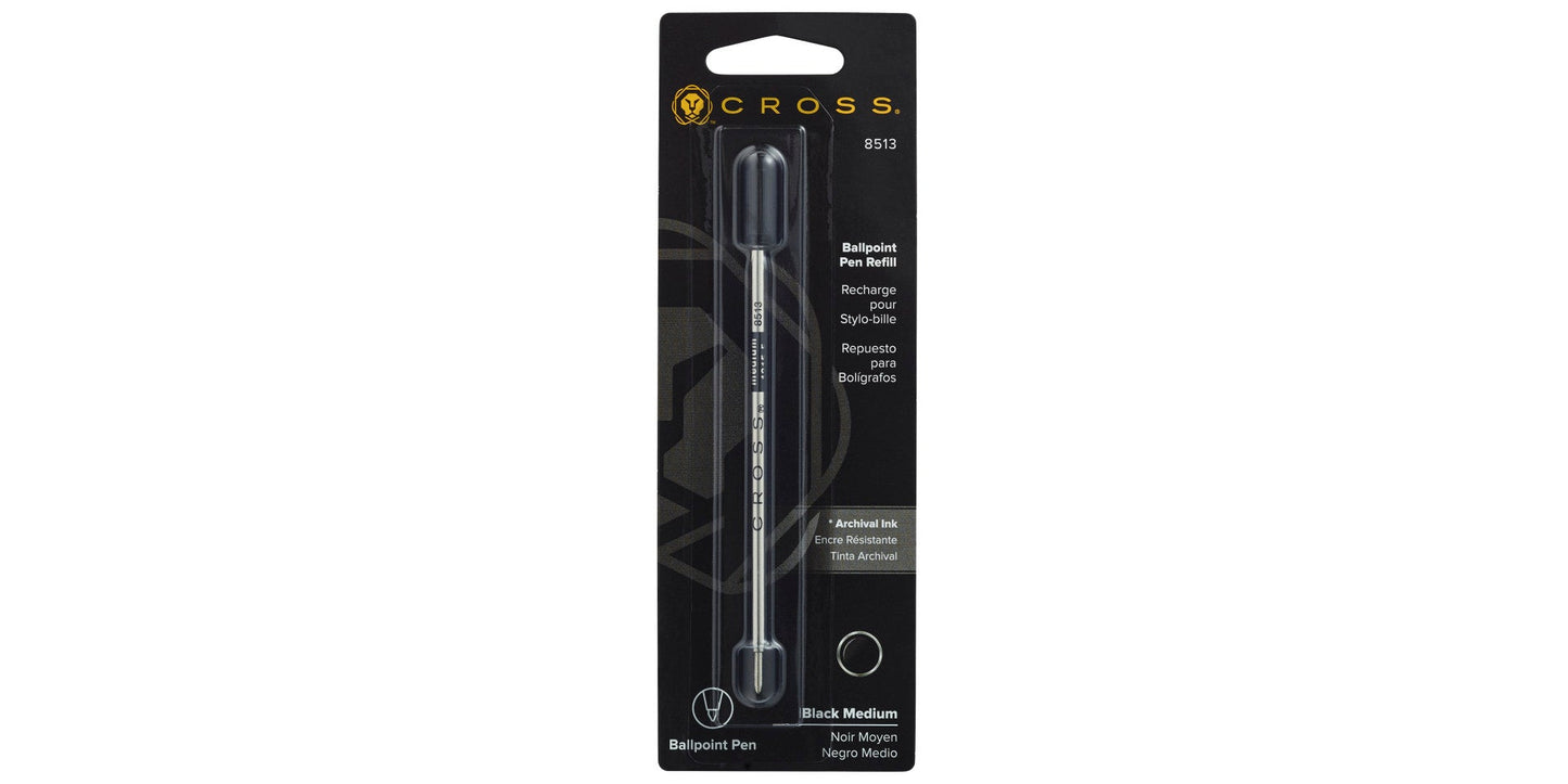 Ballpoint Pen Refill - Black - Medium - Single Pack