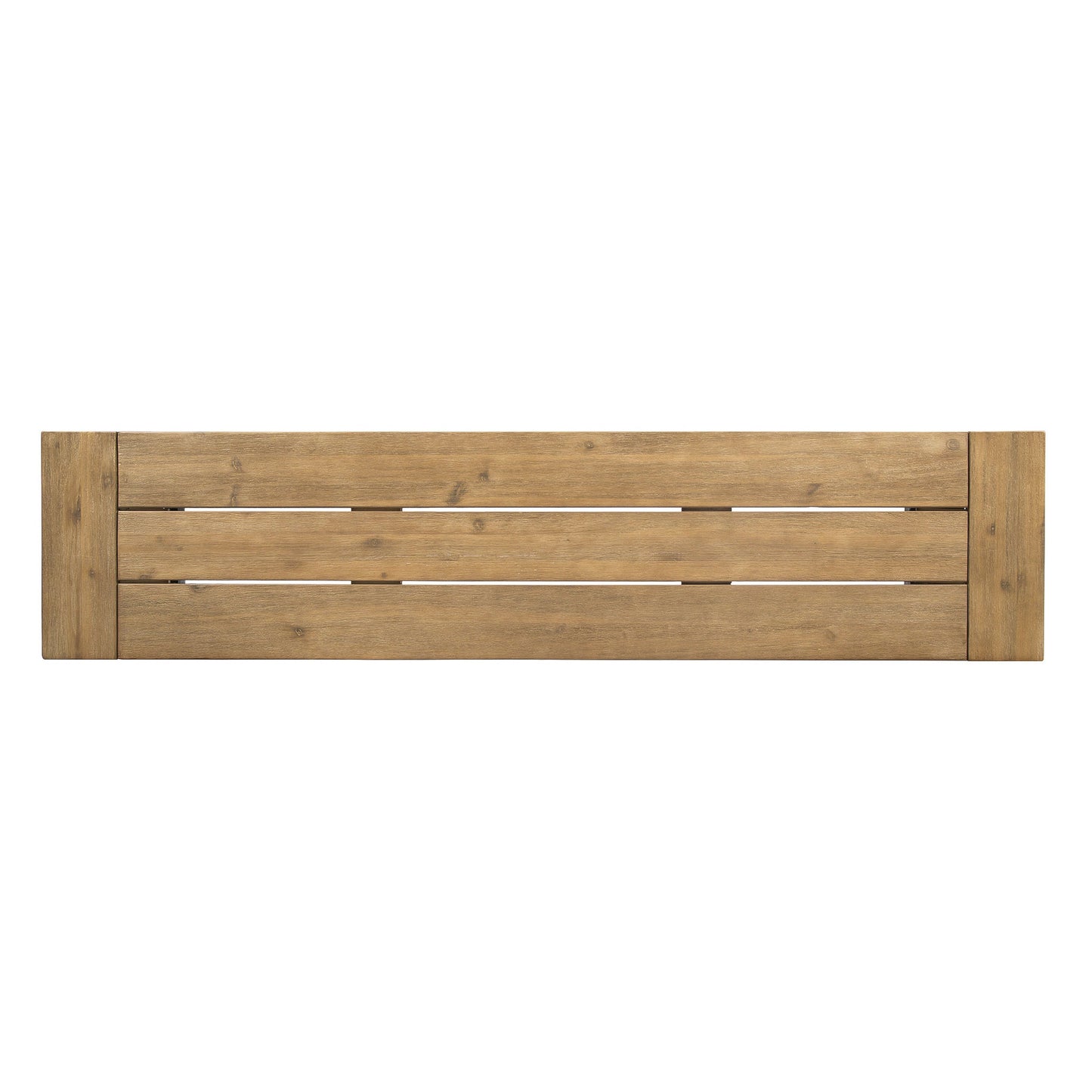 Outdoor Bench with Slat Panel Design and Acacia Wood Frame