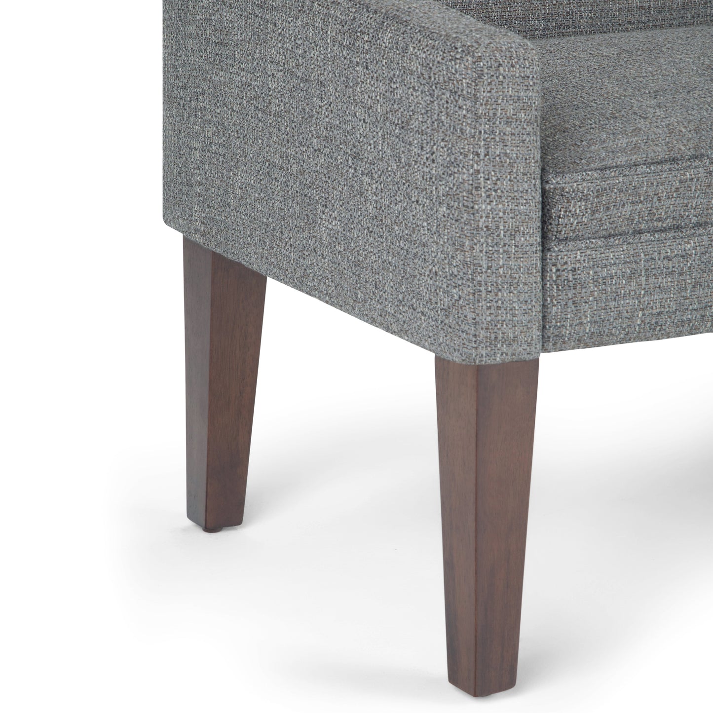 Parris 50 Inch Wide Upholstered Bench in Pebble