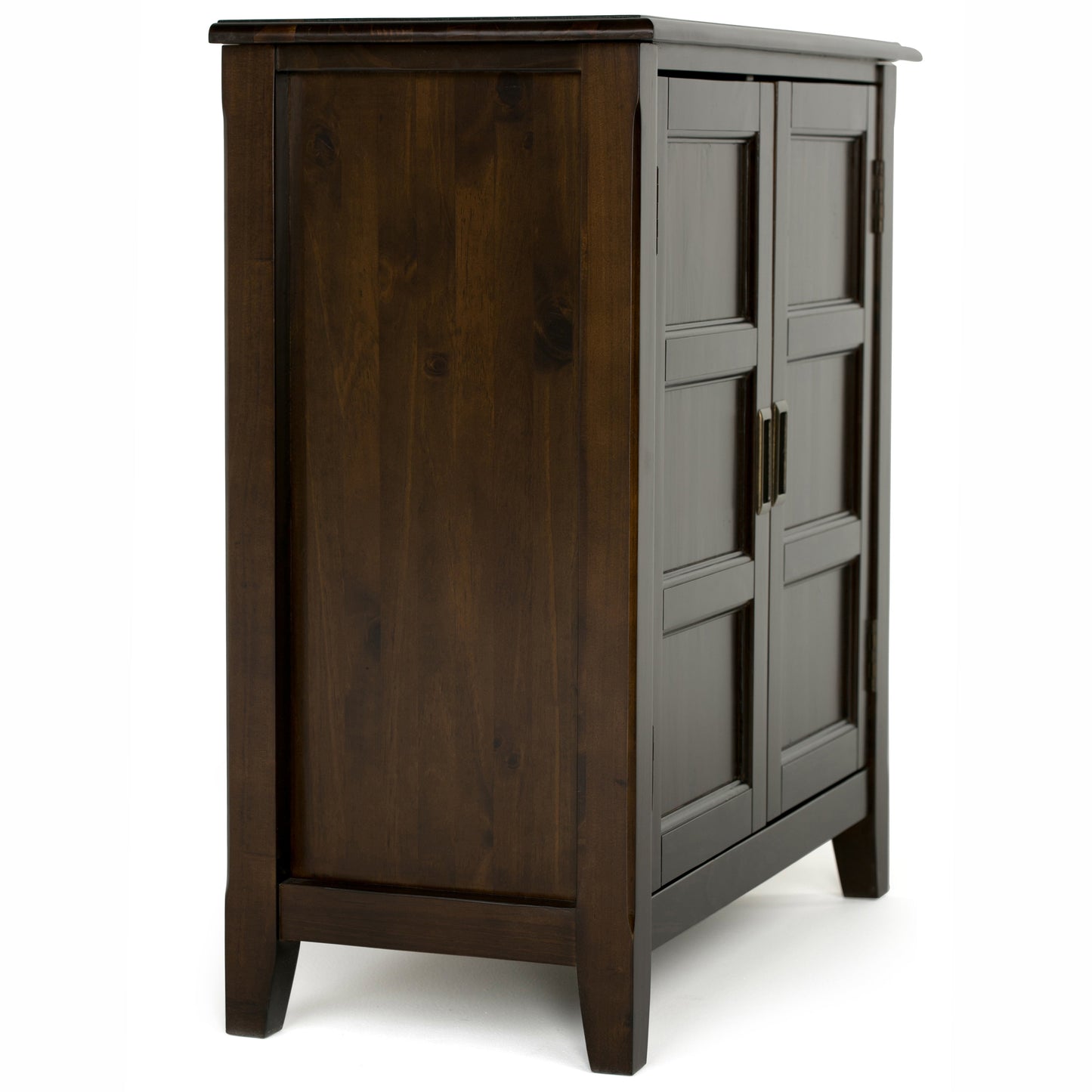 Burlington 30 Inch Wide Solid Wood Low Storage Cabinet in Mahogany