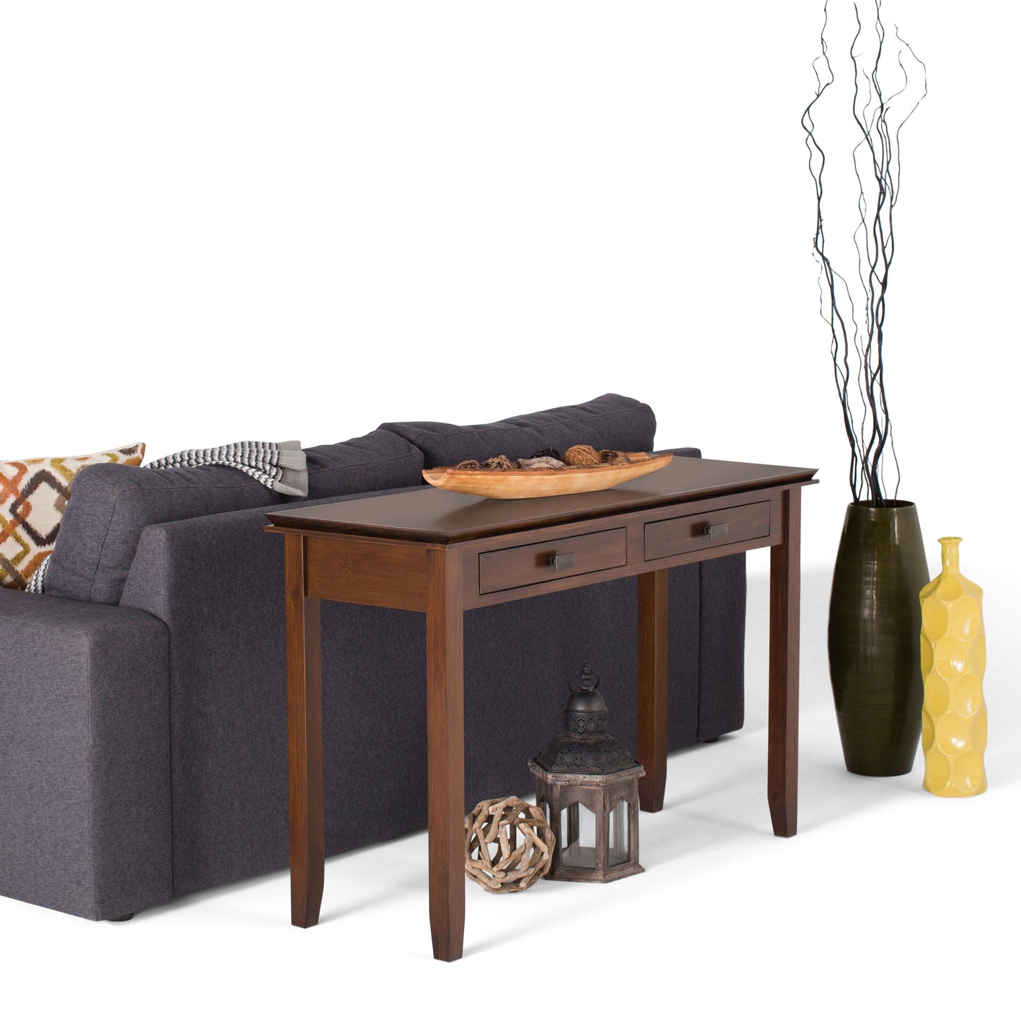 Artisan 46 Inch Wide Solid Wood Console Sofa Table in Russet
