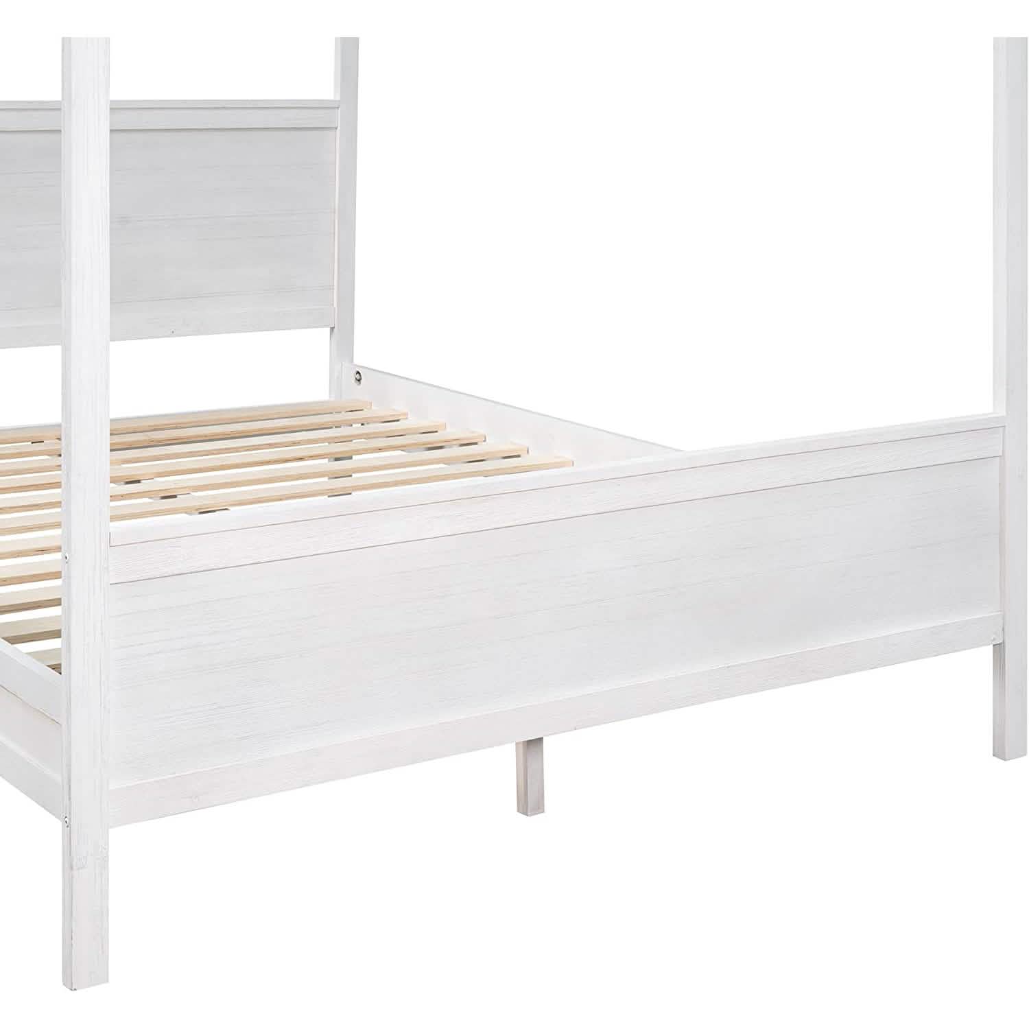 Queen Size Canopy Bed with 2 Nightstands