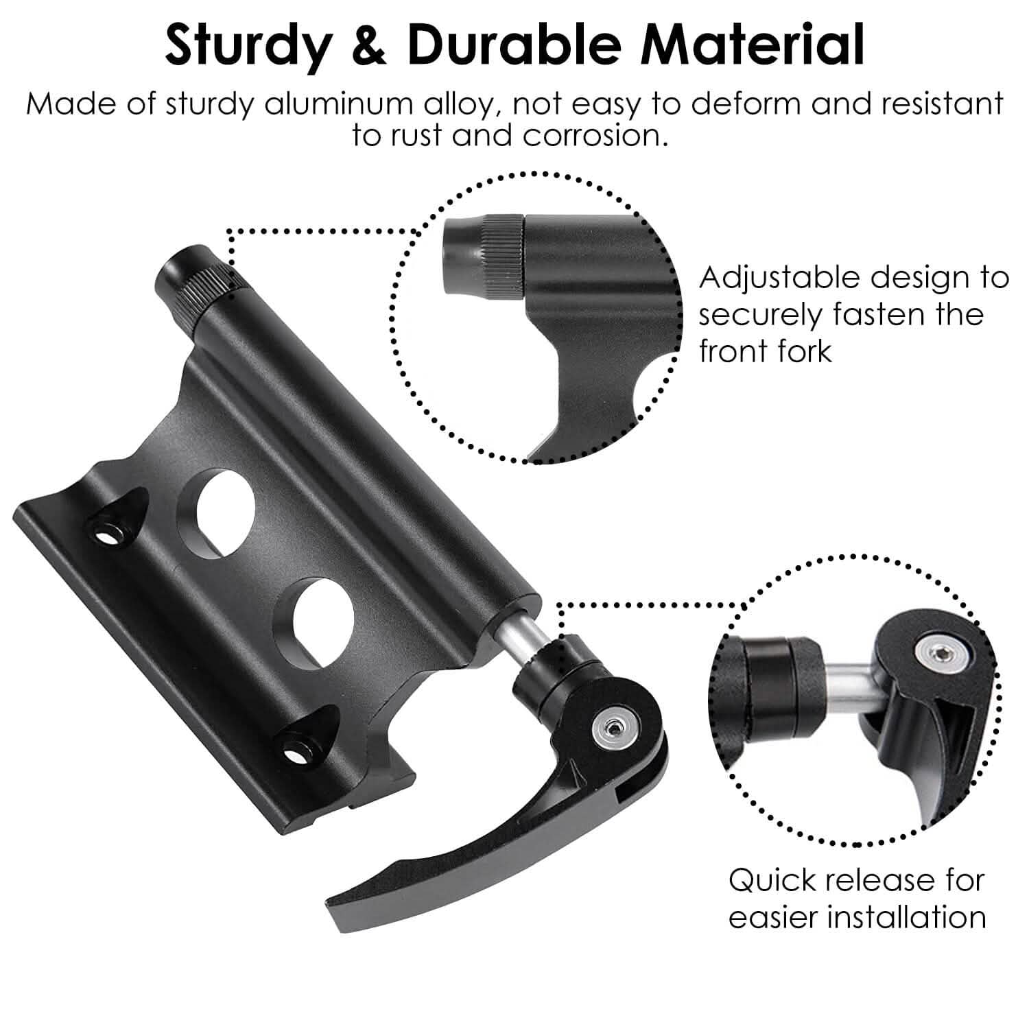 Quick Release Bike Fork Block Mount Rack for Car Roof