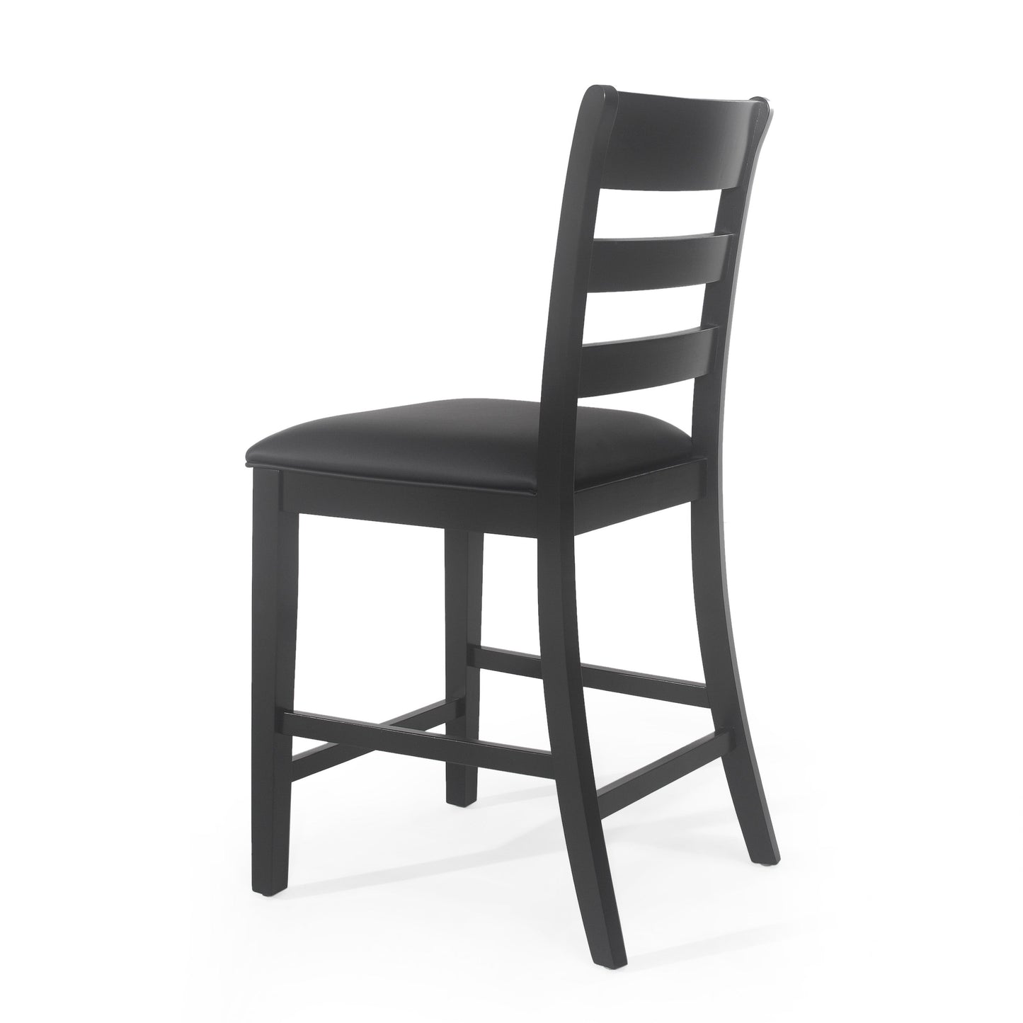 Farmhouse Upholstered Wood Counter Stools (Set of 2)