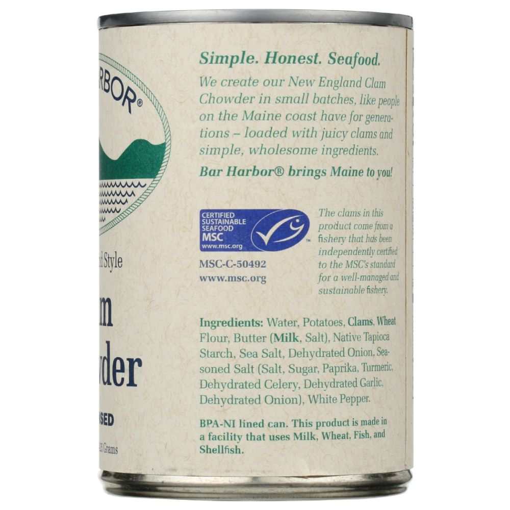 BAR HARBOR New England Clam Chowder Condensed-15oz|Tasty, Ready-to-Use