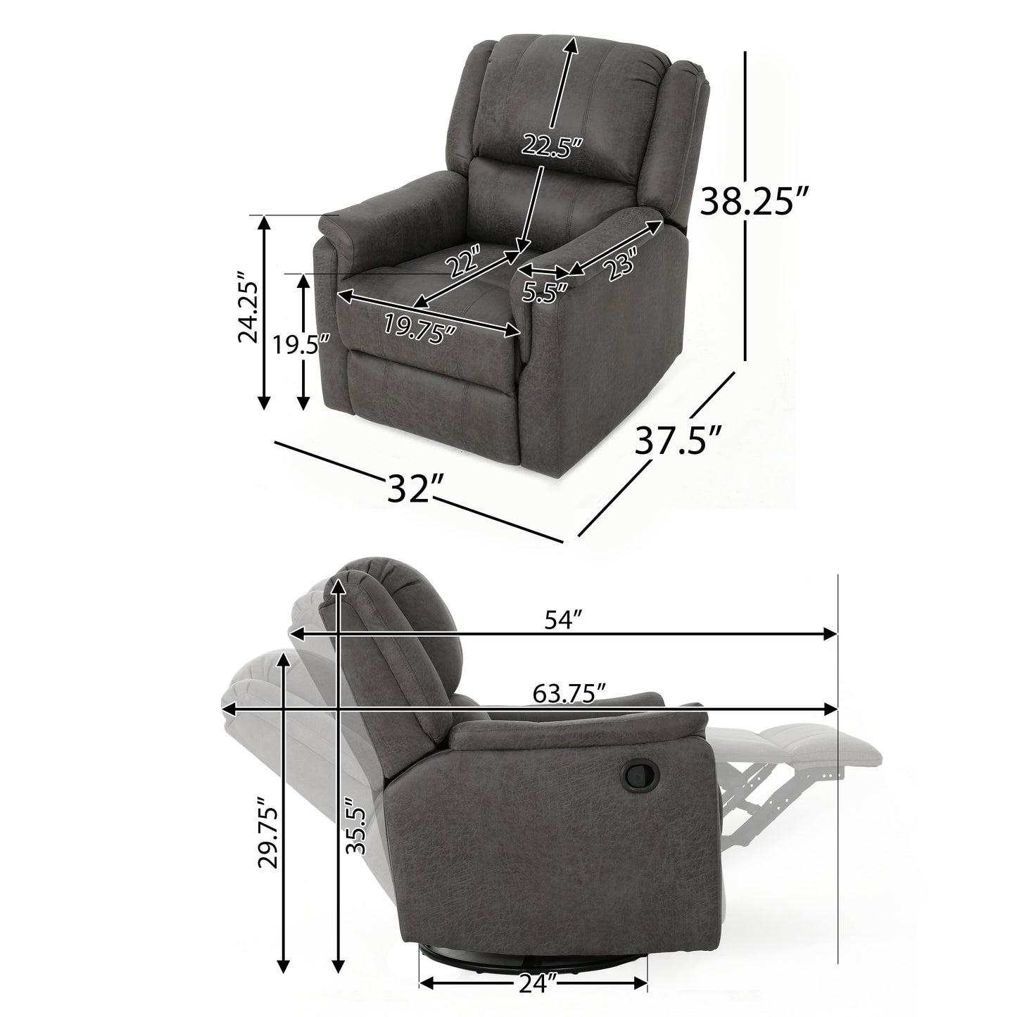 Glider Recliner With Swivel