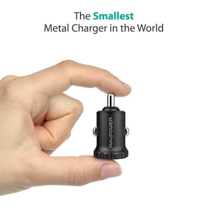 RavPower 24W 4.8A Mini Dual USB Car Adapter 2-Port Car Charger (Refurbished)