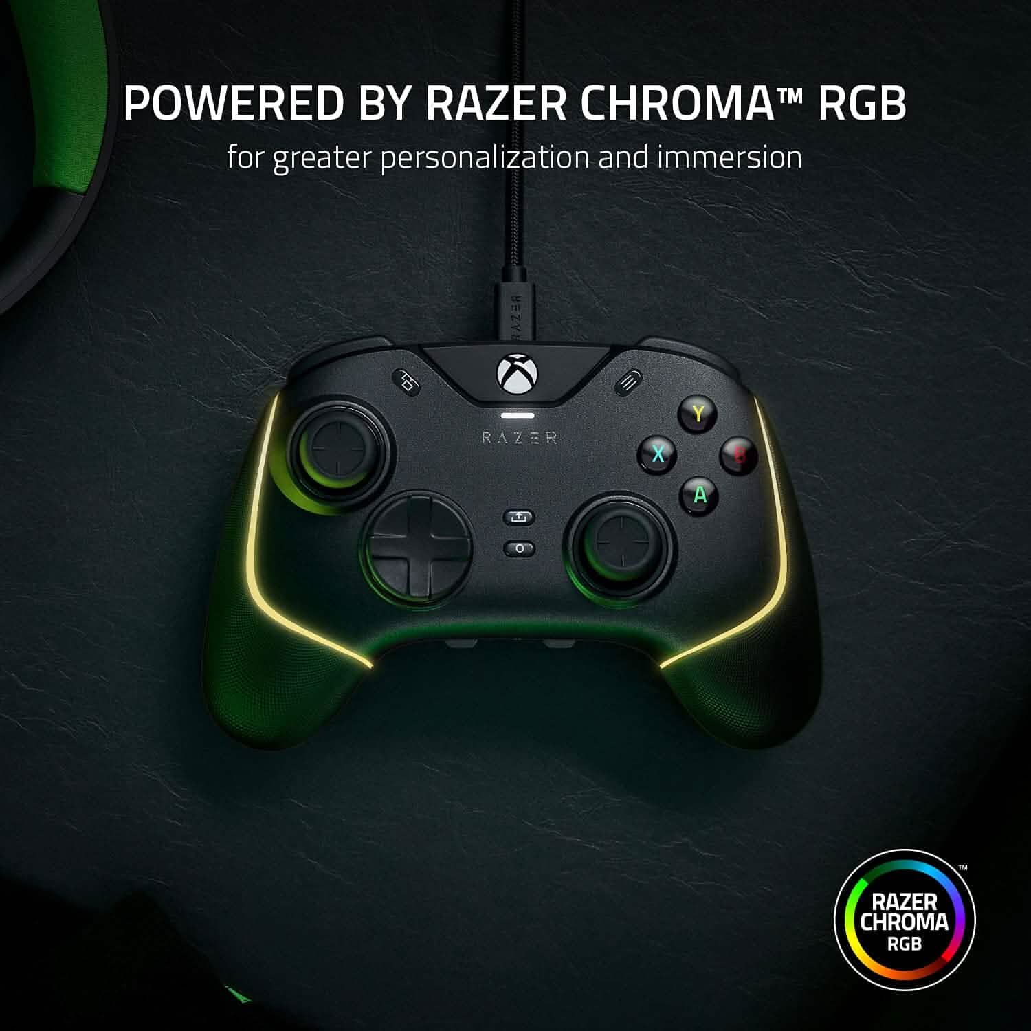 Manette de jeu filaire Razer Wolverine V2 Chroma Pro pour Xbox Series X|S, Xbox One, PC (reconditionnée)